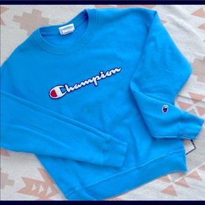 Champion Reverse Weave sweatshirt in cool blue